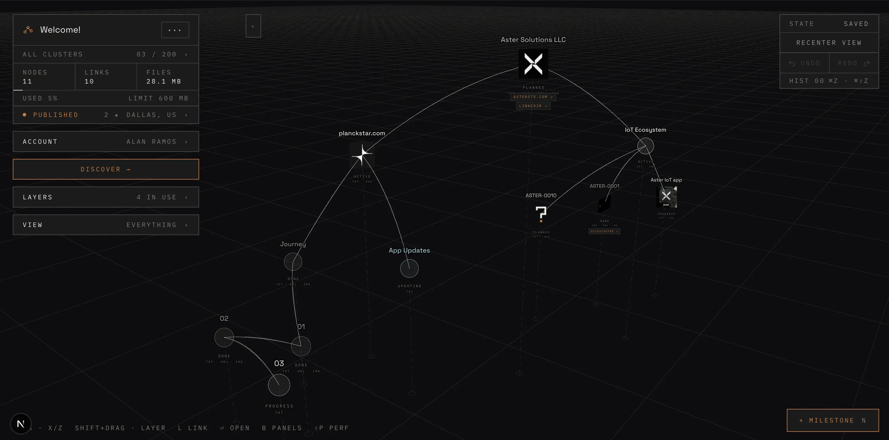 3D Notes Editor — a screenshot of the Planckstar 3D notes app