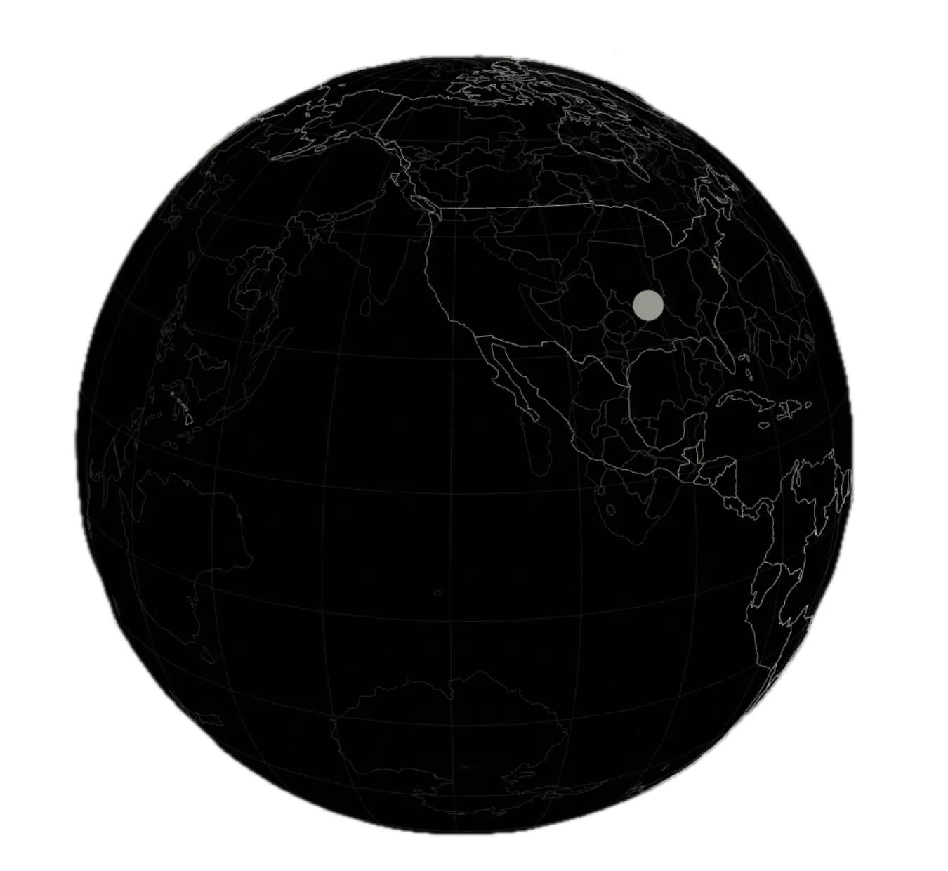 The discovery globe, with published clusters pinned to cities